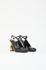 Dries Van Noten Leather Curved Heel Pump