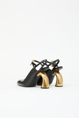 Dries Van Noten Leather Curved Heel Pump