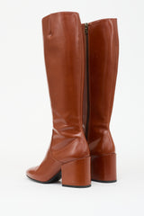 Dries Van Noten Leather Knee High Boot