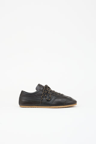Dries Van Noten Leather Lace Up Sneaker