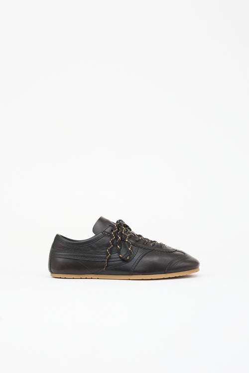 Dries Van Noten Leather Lace Up Sneaker