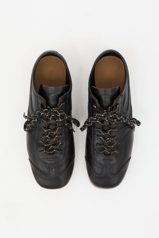 Dries Van Noten Leather Lace Up Sneaker