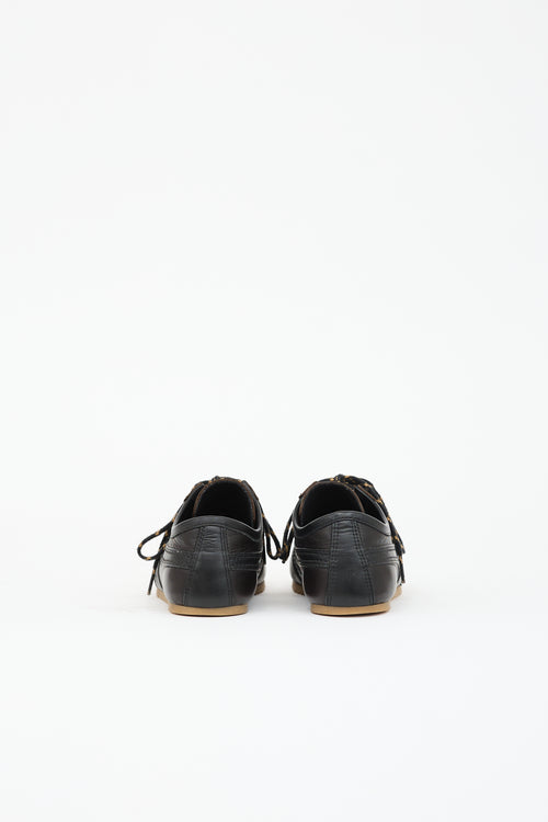 Dries Van Noten Leather Lace Up Sneaker