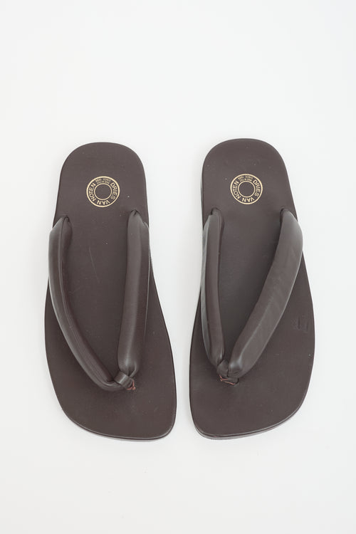 Dries Van Noten Leather Thong Strap Sandal