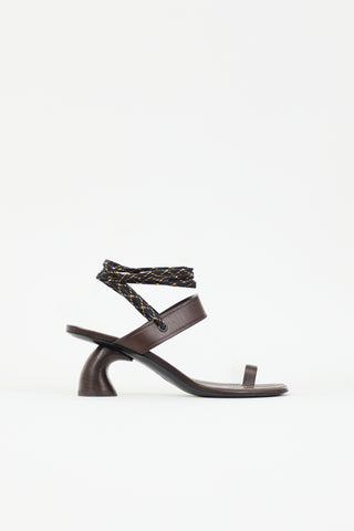 Dries Van Noten Leather Wrap Around Sandal