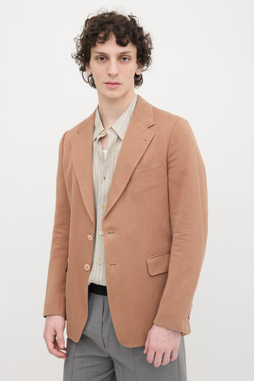 Dries Van Noten Linen Notched Blazer