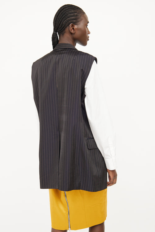 Dries Van Noten Black & Brown Stripe Vest