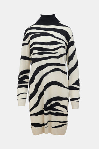 Dries Van Noten Merino Wool Patterned Dress