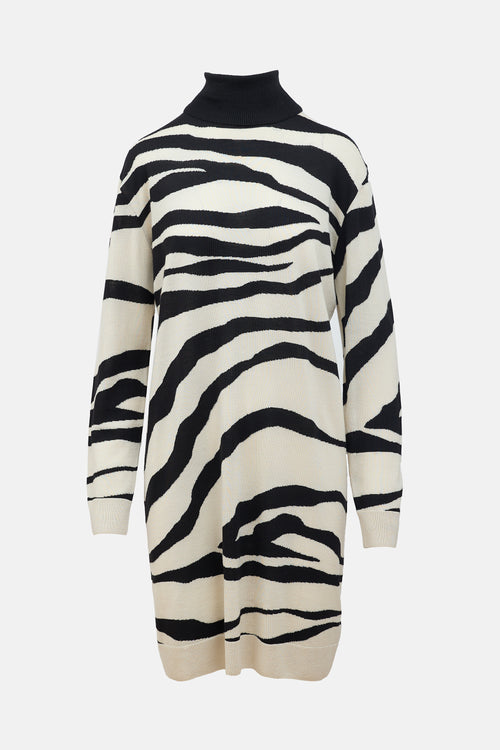 Dries Van Noten Merino Wool Patterned Dress