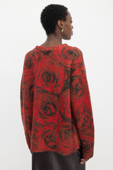 Dries Van Noten Merino Wool Rose Sweater