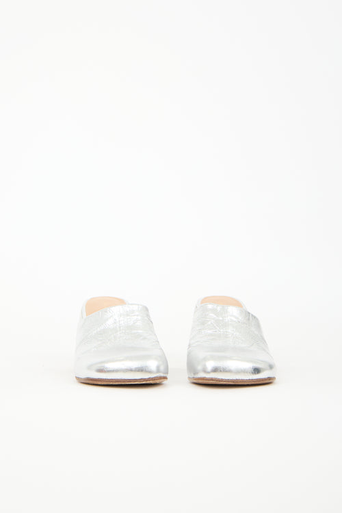 Dries Van Noten Metallic Leather Mule