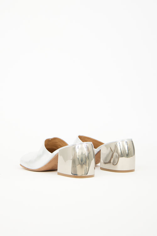 Dries Van Noten Metallic Leather Mule