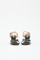 Dries Van Noten Metallic Leather Strap Sandal