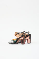 Dries Van Noten Metallic Leather Strap Sandal