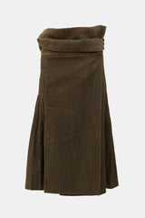 Dries Van Noten Ottoman Pleated Wrap Skirt