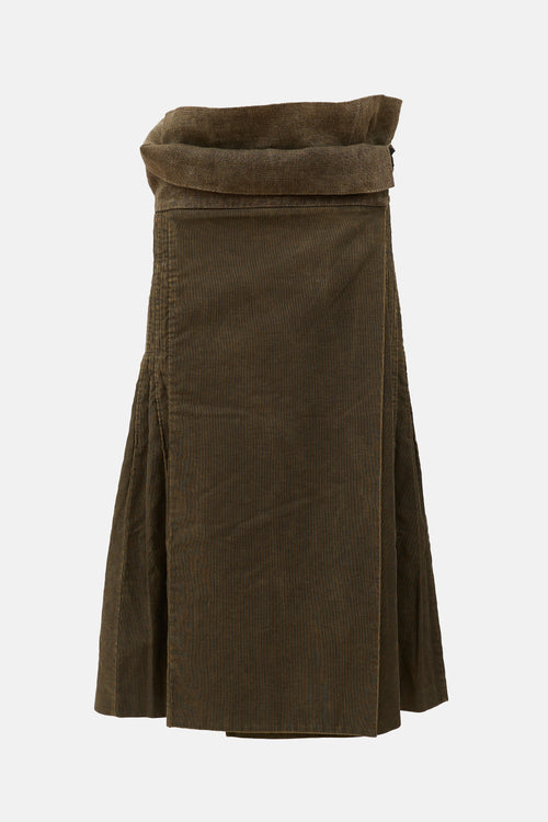 Dries Van Noten Ottoman Pleated Wrap Skirt