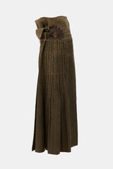 Dries Van Noten Ottoman Pleated Wrap Skirt