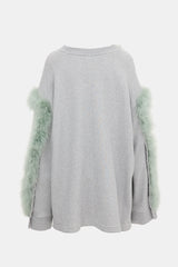 Dries Van Noten Oversized Marabou Feather Sweatshirt