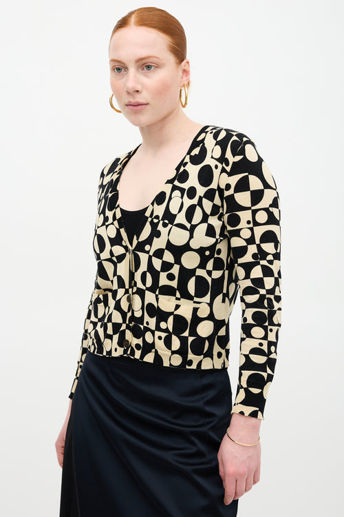 Dries Van Noten Geometric Knit Cardigan