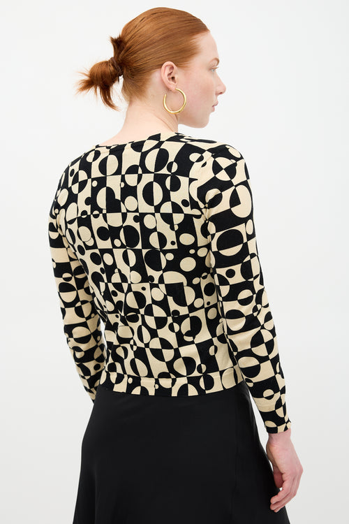 Dries Van Noten Geometric Knit Cardigan