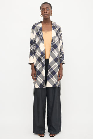Dries Van Noten Plaid Duster Coat