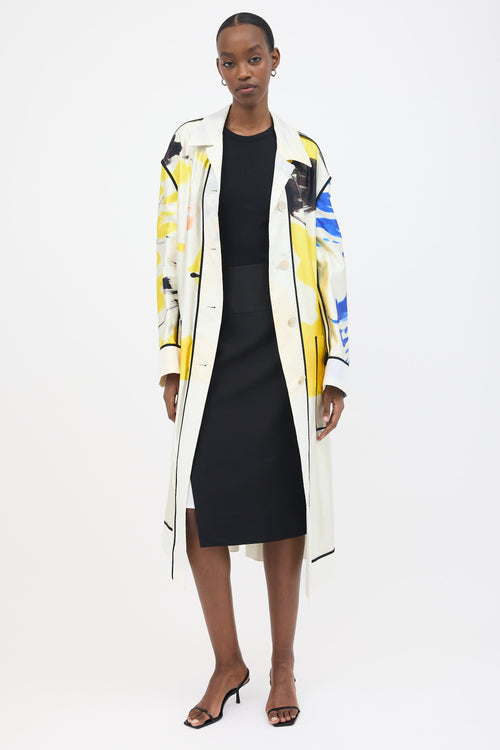Dries Van Noten SS 2019 Silk Blend Printed Coat