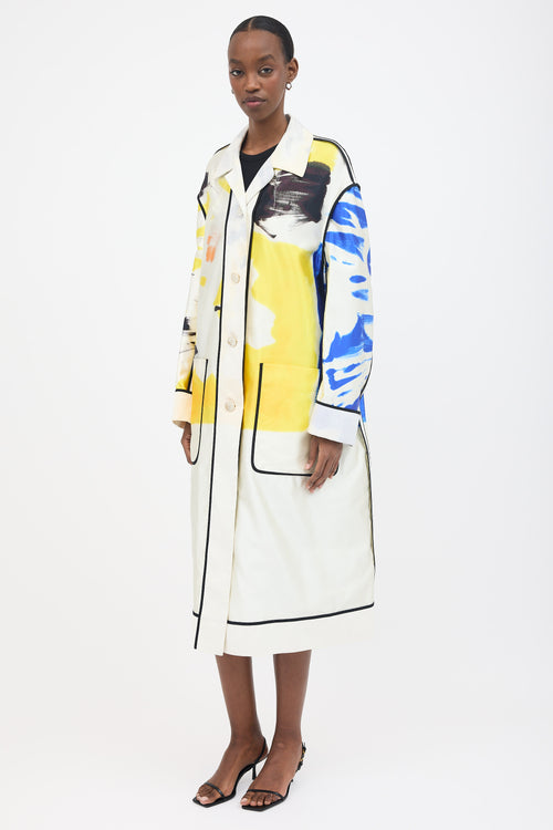 Dries Van Noten SS 2019 Silk Blend Printed Coat