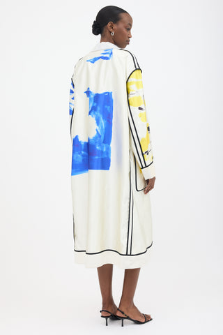 Dries Van Noten SS 2019 Silk Blend Printed Coat