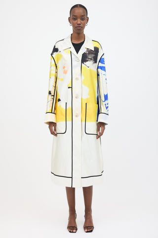 Dries Van Noten SS 2019 Silk Blend Printed Coat