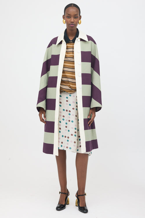 Dries Van Noten SS 2024 Striped Roolsy Coat