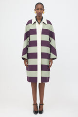 Dries Van Noten SS 2024 Striped Roolsy Coat