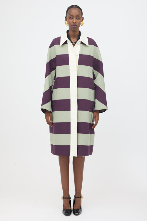 Dries Van Noten SS 2024 Striped Roolsy Coat