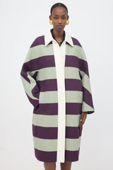 Dries Van Noten SS 2024 Striped Roolsy Coat