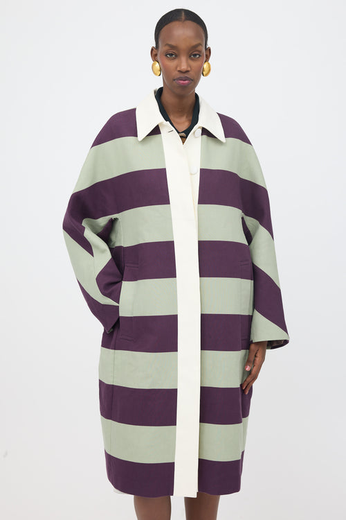 Dries Van Noten SS 2024 Striped Roolsy Coat
