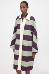 Dries Van Noten SS 2024 Striped Roolsy Coat