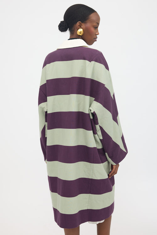 Dries Van Noten SS 2024 Striped Roolsy Coat