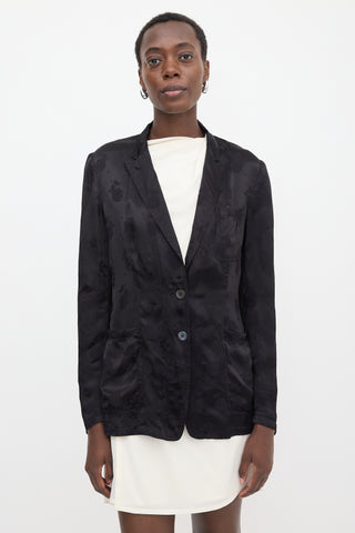 Dries Van Noten Satin Jacquard Blazer