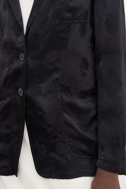 Dries Van Noten Satin Jacquard Blazer