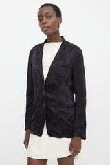 Dries Van Noten Satin Jacquard Blazer