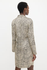 Dries Van Noten Satin Printed Wrap Dress