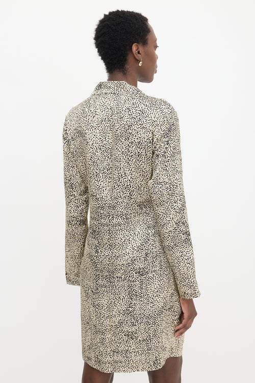 Dries Van Noten Satin Printed Wrap Dress