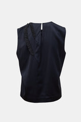 Dries Van Noten Satin Ruffled Top