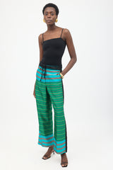 Dries Van Noten Satin Striped Pant