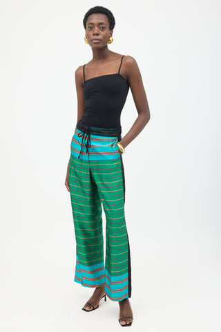 Dries Van Noten Satin Striped Pant