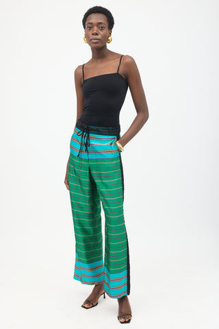 Dries Van Noten Satin Striped Pant
