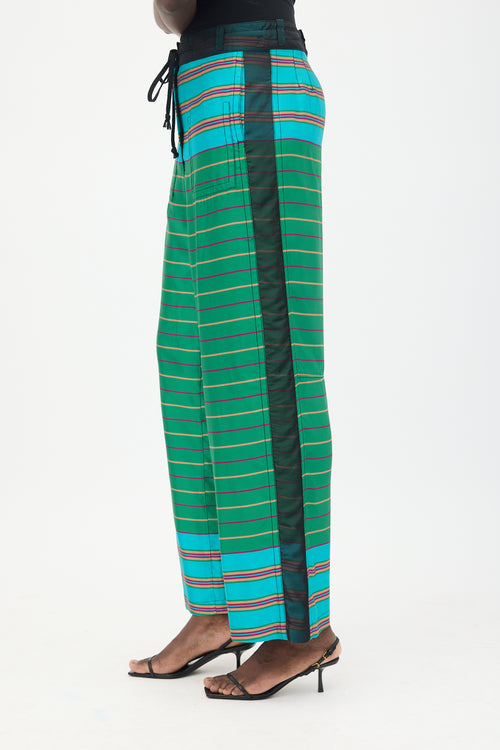 Dries Van Noten Satin Striped Pant