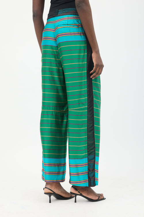 Dries Van Noten Satin Striped Pant