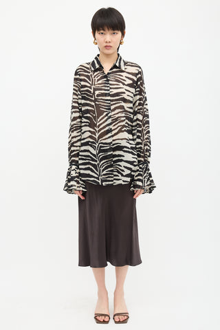 Dries Van Noten Sheer Printed Shirt