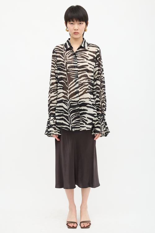 Dries Van Noten Sheer Printed Shirt