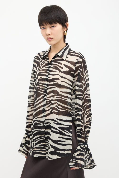 Dries Van Noten Sheer Printed Shirt